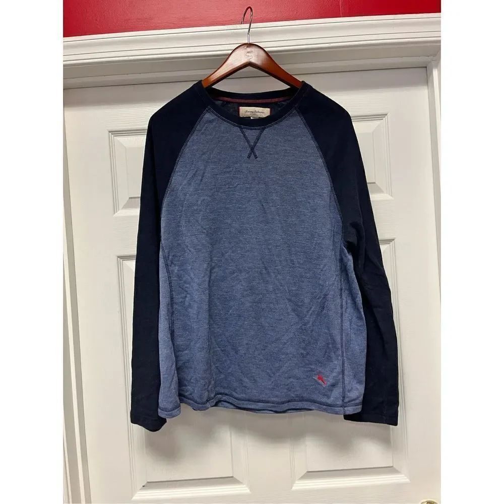Tommy Bahama Blue Baseball Shirt Soft & Cozy sz XL